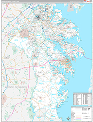 Anne Arundel County Wall Map Premium Style 2026